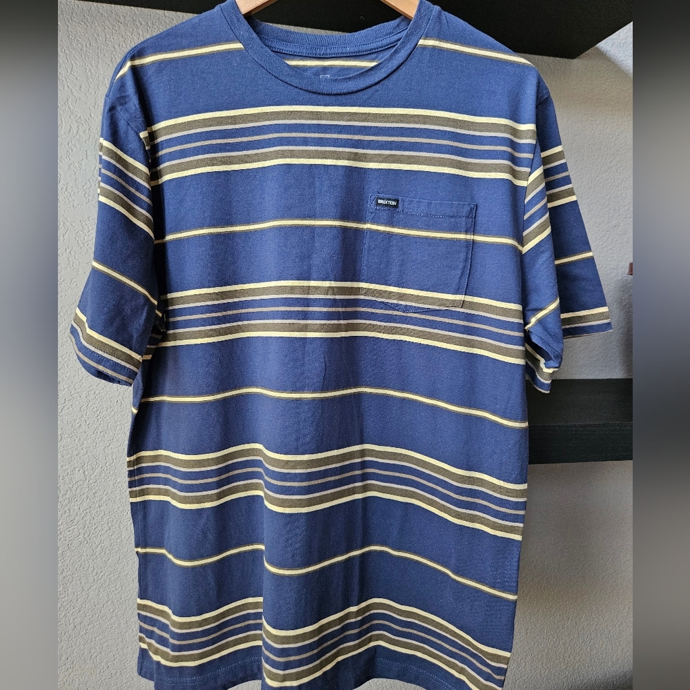 Brixton Standard Fit Shirt XXL Blue/Tan/ Green